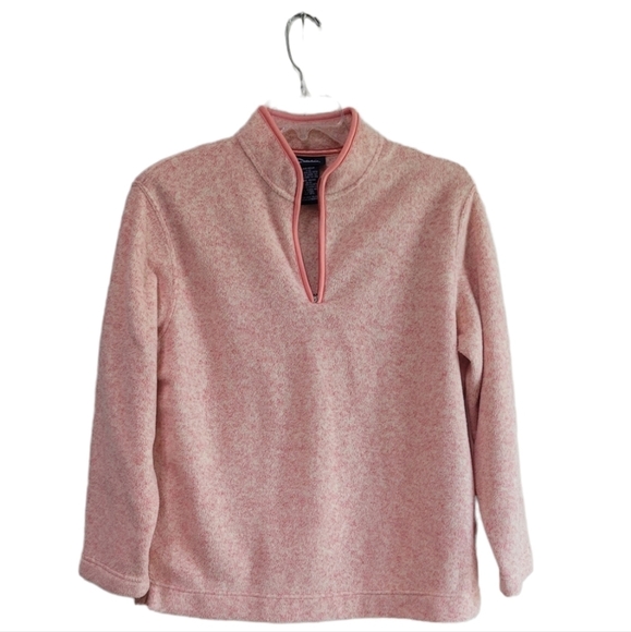 Catalina Fleece Pullover Women's Sz M Peach color 100% spun polyester Nice EUC - Picture 6 of 9
